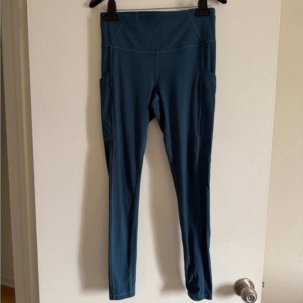 Prana Teal Electa Full Length Side Pocket Leggings size Small EUC - Picture 4 of 7